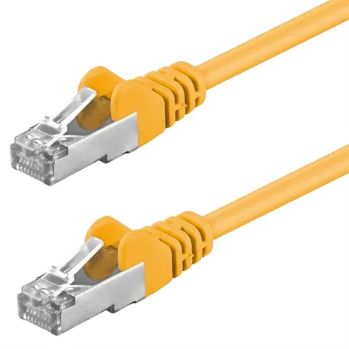Netzwerk-Kabel Patchkabel S-FTP CAT5 e 1:1 gelb 0,5m