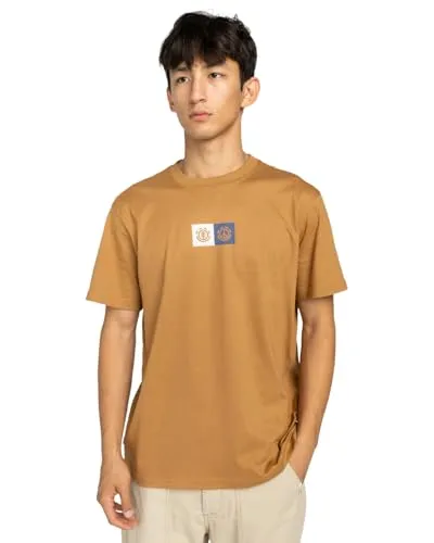 Element Dual T-Shirt für Männer - XL - Braun - T-Shirt aus Bio-Baumwolle mit Regular Fit und Rundhalsausschnitt, ideal für nachhaltige Modebewusste.