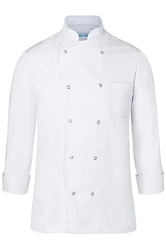 Karlowsky Kochjacke Basic Unisex Größe L - Berufsbekleidung Gastronomie – Robuste Kochjacke in normaler Passform aus pflegeleichtem Mischgewebe für höchsten Tragekomfort und Funktionalität.