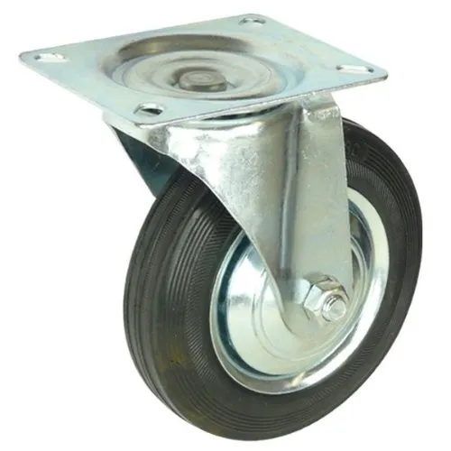 Lenkrolle 75 mm 360° Transportrolle Vollgummi Möbelrolle Geräterolle