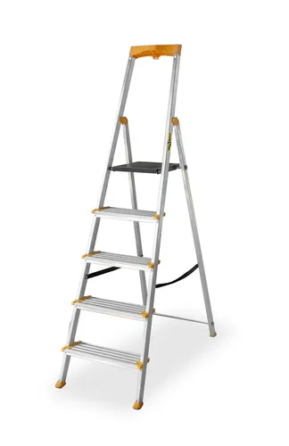 Drabest, Aluminium-Leiter, einseitig, 5 BREITE Stufen, MAX 150 KG
