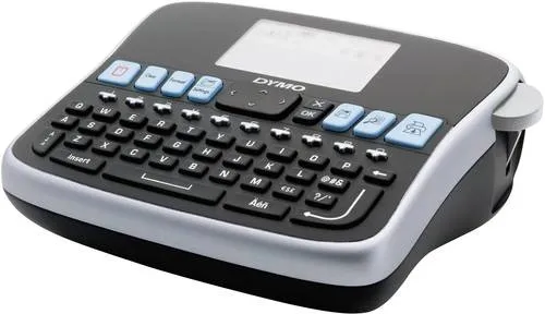 Dymo Beschriftungsgerät LM 360D - Drucker mit QWERTZ-Tastatur, ideal für selbstklebende D1-Schriftbänder bis 19 mm. Automatische Schneideeinheit und 9 speicherbare Etikettenvorlagen für effizientes Beschriften.