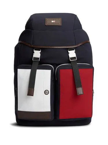 Tommy Hilfiger Rucksack TH CASUAL FLAG BACKPACK, Unisex Travelrucksack, Reiserucksack, mit Besätzen in Tommy-Farben