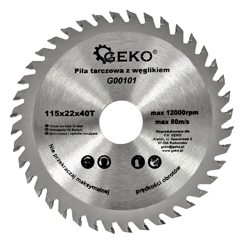 Kreissägeblatt Sägeblatt 115 x 22 mm 40Z HM Holz Tischkreissäge Kreissäge