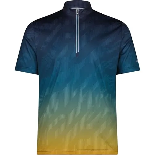 CMP MAN T-shirt Freebike in Blau-Petroleum-Gelb