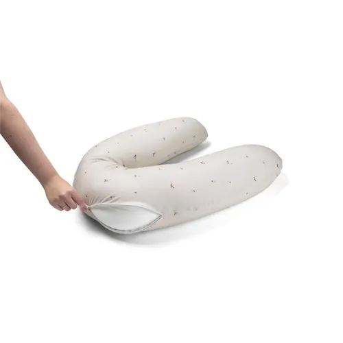 BABYMOOV Doomoo Stillkissen Buddy Mushrooms Beige 180cm in beige von Babymoov