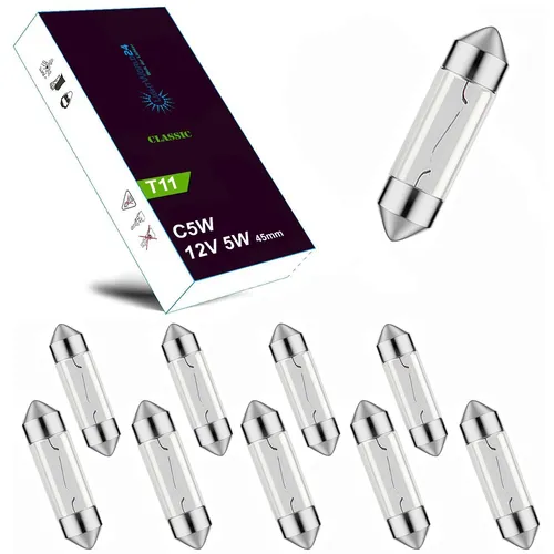 Soffitte 12V 5W C5W SV8,5 45mm Kennzeichenbeleuchtung Glühlampe PKW Innen 10 x