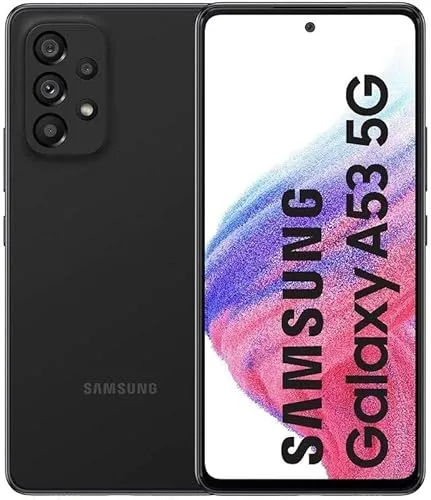 Samsung Galaxy A53 5G Smartphone – 6,5 Zoll FHD+ Super AMOLED - Simlockfreies Handy mit 6 GB RAM und 128 GB erweiterbarem Speicher, ideal für flüssiges Multitasking und brillante Bildqualität.