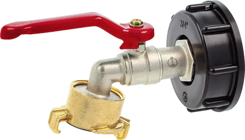 Tecuro - Kugelauslaufventil Mit Schnellkupplung Und Ibc Adapter Grobgewinde S60 X 6