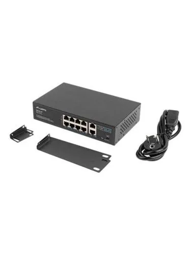 Lanberg Switch PoE+ Rack 10/19 RSFE-8P-2GE-120