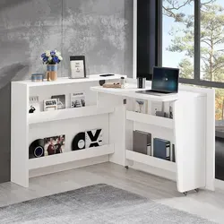 Faltbarer Schreibtisch mit Rollen & Wireless Charger