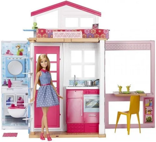 Original Mattel Barbie Puppenhaus 4 Räume möbliert mit Puppe DVV48 2016 OVP NEU