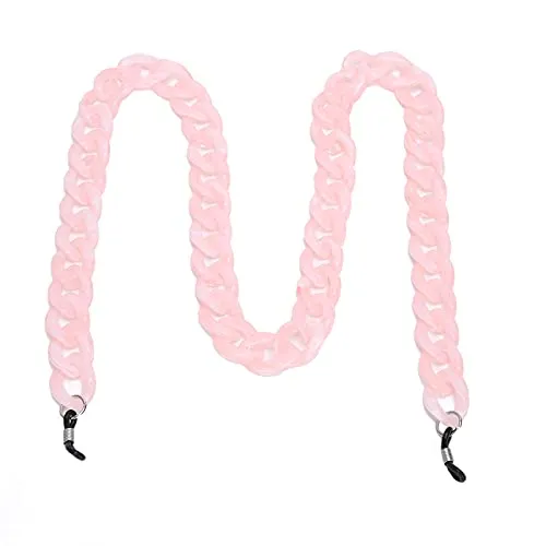 Elastische Brillenketten Lesebrillenhalter Gurt Einfacher Stil Brillen Kette Anti-Rutsch-Sonnenbrille Lanyard Brillenhalter Kabel Zubehör Brille Kordel （4 Farben Erhältlich）(15 * 10 * 2cm-Rosa)
