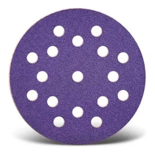 MENZER Titanium HD Klett-Schleifscheiben 125 mm, 17-Loch, K120 - Hochleistungs-Schleifscheiben für Exzenterschleifer. Ideal für Lacke und Kunststoffe. Selbstschärfend mit hoher Standzeit und Antihaftbeschichtung. Flexibles Latex-Papier sorgt für ein gleichmäßiges Finish.