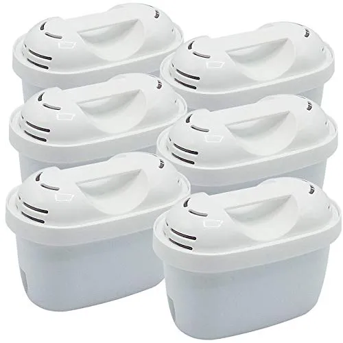 Rosenstein & Söhne Wasserentkalker: 6er-Set Filterkartuschen für Brita Maxtra & kompatible Systeme, oval (Kartuschen, Filterkatuschen, Ersatzteile)