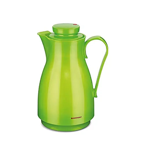 ROTPUNKT Thermo-Kanne 828 Karla 1,8 l I hochwertig I langlebig BPA Frei- Schadstoffrei I Isolierflasche I Thermotrinkflasche I Isolierkanne gespiegelt I Glaseinsatz (shiny pear)