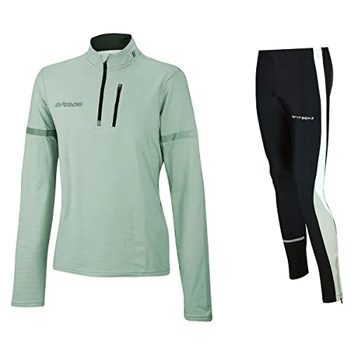 Airtracks Herren Winter Laufset - Thermo Laufhose & Langarmshirt in Schwarz-Grau - XXL - Optimal für frostige Trainingstage: Das Airtracks Herren Laufset enthält eine Langarm-Laufhose und ein Laufshirt mit innovativem 4-Weg Funktionsmaterial. Atmungsaktiv, winddicht und komfortabel für beste Leistung.