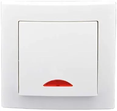 LINA Wechselschalter + Beleuchtet Lichtschalter VDE Unterputz Weiß Rahmen von Luxus-Time