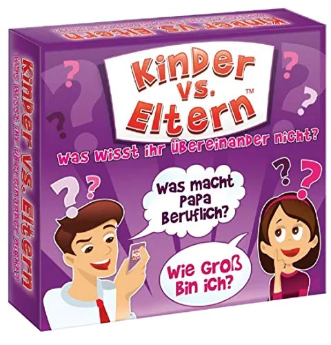 Kinder vs Eltern Spiel Was Wisst ihr Übereinander Nicht Gesellschaftsspiele ab 6 Jahre Brettspiele Familienspiele Kartenspiele Kinderspiele Familienquiz Partyspiele Quiz Spiel | 54 Karten | 216 Fragen