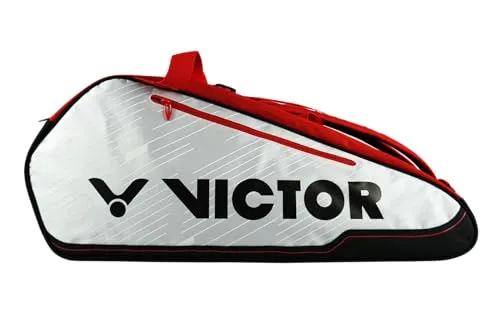 Victor Racketbag Doublethermobag 9114D - Tennisschläger Tasche mit 2 Hauptfächern und Schuhfach, ideal für Sportler, die Komfort und Ordnung schätzen. Tragbar als Rucksack mit gepolsterten Trägern.