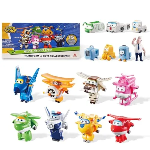 Super Wings Transform-a-Bots World Airport Crew von Super Wings