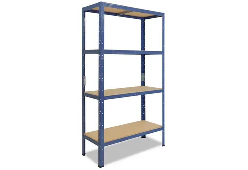 shelfplaza Schwerlastregal HOME 200x60x45cm blau – 4 Böden für maximale Stabilität - Das shelfplaza HOME Schwerlastregal (200x60x45 cm, blau) bietet 4 Böden mit einer Traglast von bis zu 175 kg pro Boden. Ideal für Garage, Keller oder Werkstatt – robust, flexibel und einfach ohne Schrauben aufzubauen.