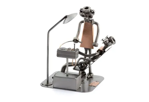 Steelman24 Dekofigur Zahnarzt - Dekofigur Zahnarzt, humorvolle Gestaltung mit Bohrer, ideal für Zahnarztpraxen oder als witziges Geschenk.