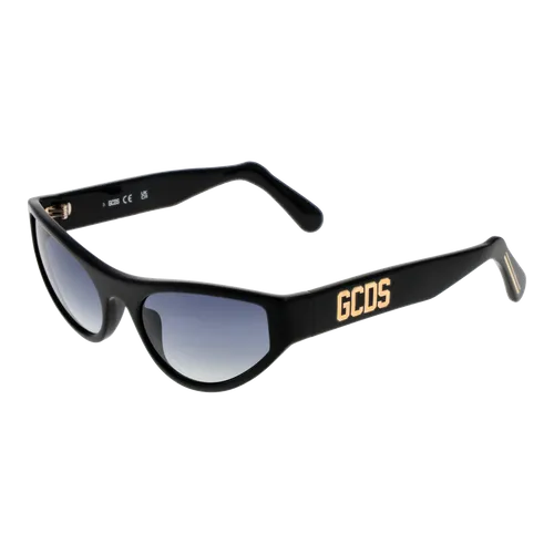 GCDS Sonnenbrille GD0024 01B 55 Uni Schwarz - Moderne Katzenaugen-Sonnenbrille aus hochwertigem Acetat, 100% UVA & UVB Schutz, ideal für stilbewusste Träger. Lieferung im Original-Etui.