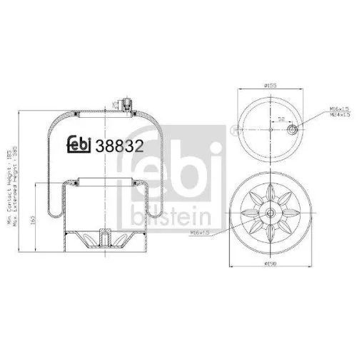 Luftfederbalg FEBI BILSTEIN für MERCEDES-BENZ 38832
