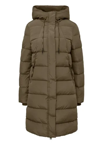 Q S by s.Oliver Outdoor Mantel - Grün, XL, mit fixierter Kapuze und praktischem Zwei-Wege-Reißverschluss für optimalen Komfort