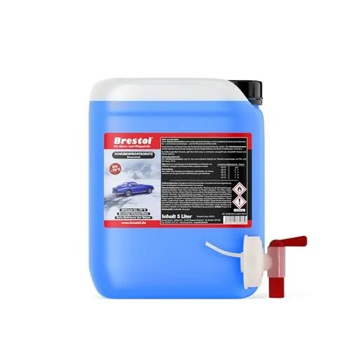Brestol® Scheibenfrostschutz 5 Liter Konzentrat –70 °C – Für klare Sicht, Antifrost & Enteiser – Ergibt bis zu 20 Liter gebrauchsfertigen Scheibenfrostschutz – Für Winter & Waschanlage