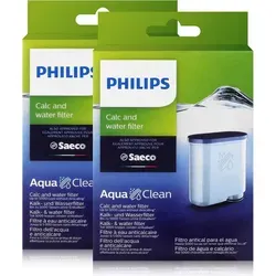 Philips CA6903/10 AquaClean Wasserfilter für Saeco Automaten (2er Pack) - Hochwertiger Wasserfilter für Saeco und Philips Kaffeevollautomaten. Sorgt für unverfälschten Kaffeegenuss und verlängert die Lebensdauer der Maschine durch effektive Kalkreduktion. Einfache Installation mit Click&Go-System.