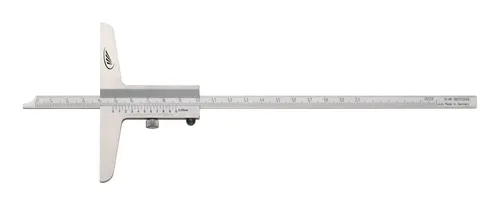 Helios Preisser Tiefenmessschieber gerade 200 mm - Präzise Messung für exakte Ergebnisse - Messschieber, ideal für präzise Tiefenmessungen bis 200 mm, robust und langlebig für professionelle Anwendungen.