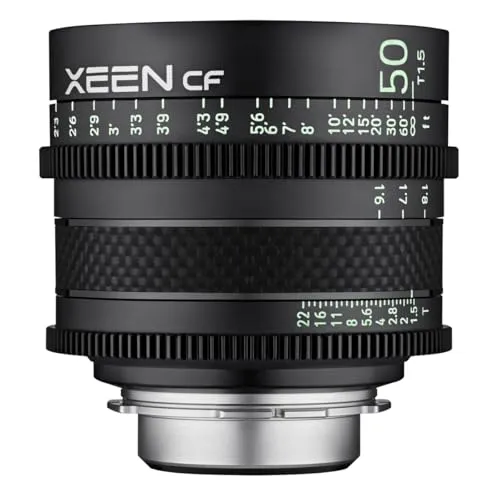 SAMYANG XEEN CF Cinema 50mm T1,5 Objektiv für Sony E - Professionelles 50mm T1,5 Cine-Objektiv für Sony E, ideal für Film- und Videoaufnahmen mit hervorragender Lichtstärke und präziser Schärfe.