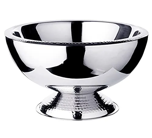 EDZARD Champagner Kühler Till - großer Edelstahl Flaschenkühler für 6 Flaschen - Schalen & Schüsseln - doppelwandiger Kühler aus Edelstahl, ideal für Gartenpartys und Events, hält Getränke lange kühl und ist pflegeleicht.