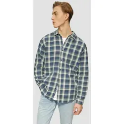 QS Regular Fit Flanell-Hemd mit Karo-Muster - Herrenhemden aus weichem Twill, gewaschen für zusätzlichen Komfort, mit stylishem Karomuster und praktischer Brusttasche – ideal für lässige Anlässe.