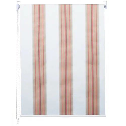 Jalousie MCW-D52, Fensterrollo 120x230 cm in Weiß/Rot/Beige - Seitenzugrollo mit stufenloser Bedienung, ideal für Wand- oder Deckenmontage. Schützt vor Sonnenlicht und sorgt für eine angenehme Atmosphäre in jedem Raum.