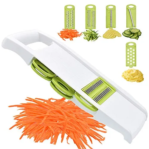 NACOLUS 5-in-1 Mandoline Slicer – Vielseitiger Gemüsehobel für die Küche