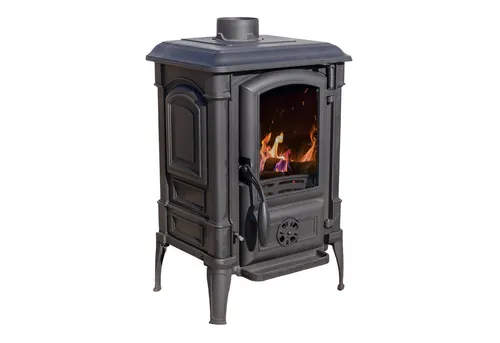 IKL LIVNICA GUCA Kaminofen 6,5 kW - Kaminofen aus Gusseisen mit antikem Design, ideal für kleine und große Räume. Bietet angenehme Strahlungswärme und einfache Temperaturkontrolle.