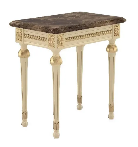 Kaffeetisch Art Déco Beistelltisch für Wohnzimmer - Eleganter Beistelltisch aus Holz im Art Déco Stil, ideal für Ihr Wohnzimmer. Maße: 60 x 40 x 42,5 cm. Einfache Handhabung ohne Montage, perfekt für stilvolle Akzente.