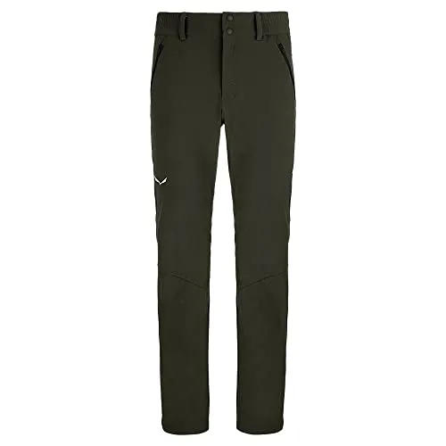 Salewa Herren Talveno 2 DST Hose, Dark Olive, M - Wanderhose mit teilelastischem Bund und Zwickel für optimale Bewegungsfreiheit, wasserabweisend und mit praktischen Reißverschlusstaschen, ideal für Outdoor-Abenteuer.