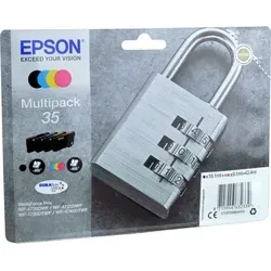 Epson 35 Schloss Multipack - Original Druckerpatrone in Schwarz, Cyan, Gelb, Magenta, langlebige Pigmenttinte mit bis zu 8.300 Seiten Reichweite