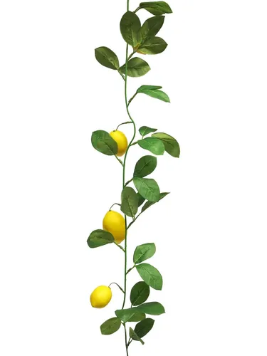 Kunstgirlande Zitrone XIALIN – Dekorative 180 cm Girlande - Verschönern Sie Ihr Zuhause mit der 180 cm langen Kunstgirlande Zitrone von artplants. Ideal für kreative Dekorationen im Innenbereich – farbenfroh und langlebig.