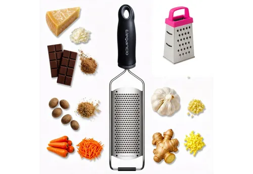 ELEGANCIO Küchenreibe Edelstahl Käsereibe Ingwerreibe Parmesanreibe feine Multireibe +GRATIS
