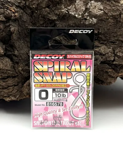 Decoy Spiral Snap Gr.0 / 4,5kg Matt Black 6 Stück Schnellwechsel Snaps NEW OVP