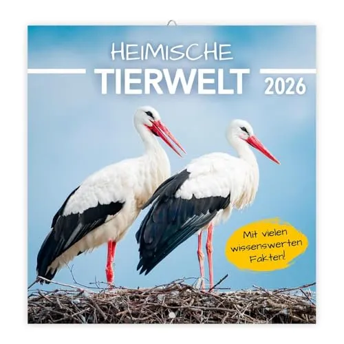 Trötsch Broschürenkalender Heimische Tierwelt 2026: Wandplaner