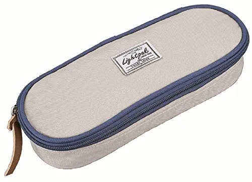 Lightpak 46143 - Schreibgeräteetui WILD Child, Federmappe in beige-blau, Stiftetui aus Polyester, Federmäppchen mit großem Hauptfach und 4 elastischen Bändern, Stifteetui ca. 9,5 × 23,5 × 5 cm