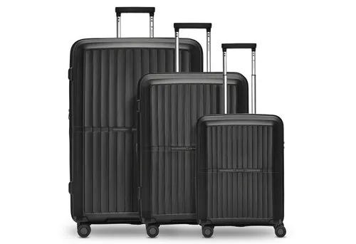 Pactastic Trolleyset Collection 01 - 3-teilig mit 4 Rollen - Koffer aus robustem Polypropylen mit innovativem Raumteiler, TSA-Schloss und Dehnfalte für flexibles Packen. Ideal für stilbewusste Reisende.