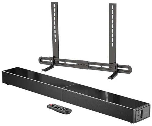 auvisio Soundsystem: 2.1-Soundbar mit integriertem Subwoofer, 180 W, Soundbar-Halterung (TV-Lautsprecher kabellos, Soundbox-Lautsprecherständer, Wandhalterung)