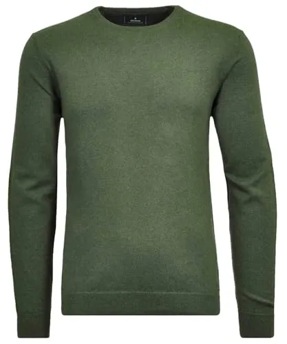 RAGMAN Herren Strickpullover Baumwolle/Kaschmir - Dunkelgrün - Eleganter Rundhals-Pullover aus hochwertigem Baumwoll-Kaschmir-Mix, perfekt für stilvolle Herrenmode.